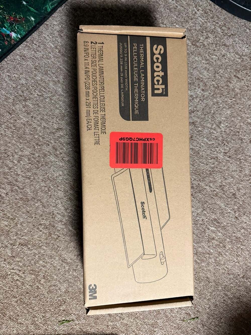 Scotch Thermal Laminator, 9-Inch Width, Includes box of 200 sheets